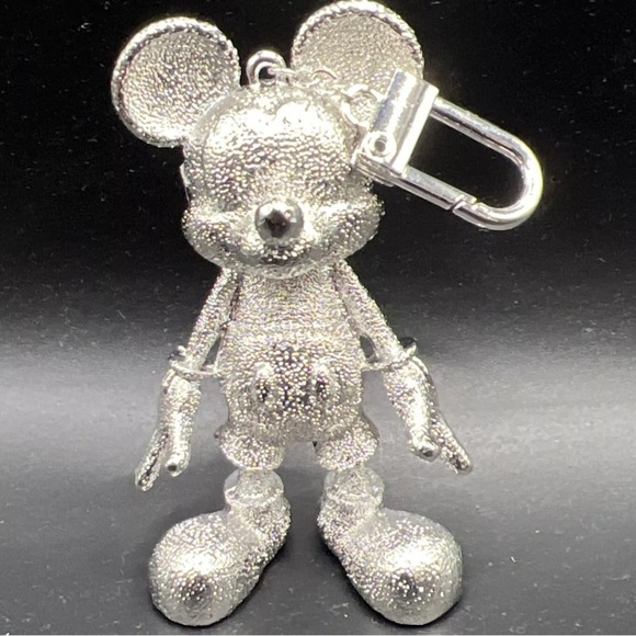 Disney X Baublebar 3D  Mickey Mouse  Metallic Silver  Keychain Bag Charm - Picture 2 of 12